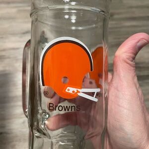 VNTG 70’s-80’s Cleveland Browns Glass Beer Mug Great Condition